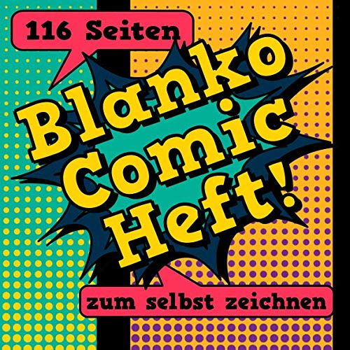 Blanko Comic Heft: 116 Seiten: leere Comic Raster zum selbst zeichnen