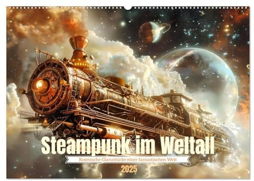 Steampunk im Weltall (Wandkalender 2025 DIN A2 quer), CALVENDO Monatskalender: Kosmische Glanzstücke (CALVENDO Wissenschaft)