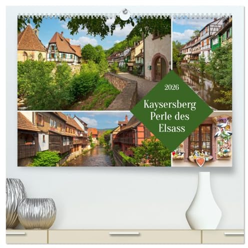 Kaisersberg Perle des Elsass (hochwertiger Premium Wandkalender 2026 DIN A2 quer), Kunstdruck in Hochglanz: Romantiktrip im Herzen des Elsass (CALVENDO Orte)