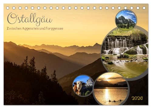 Ostallgäu - Zwischen Aggenstein und Forggensee (Tischkalender 2026 DIN A5 quer), CALVENDO Monatskalender: Das Ostallgäu hat neben den Königsschlössern ... Kosten wie Wasserbegeisterte. (CALVENDO Orte)
