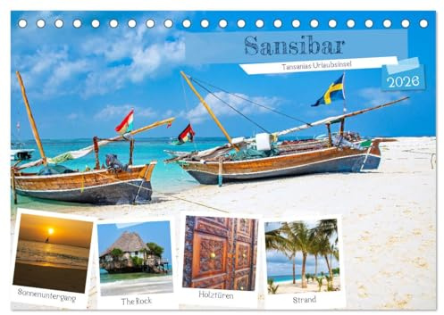Sansibar - Tansanias Urlaubsinsel (Tischkalender 2026 DIN A5 quer), CALVENDO Monatskalender: Schönheit im Indischen Ozean - Inselgruppe gehörend zu Tansania vor der Küste Ostafrikas. (CALVENDO Orte)