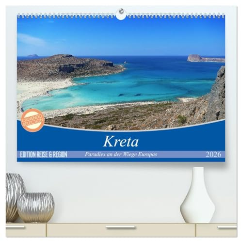 Kreta - Paradies an der Wiege Europas (hochwertiger Premium Wandkalender 2026 DIN A2 quer), Kunstdruck in Hochglanz: Anspruchsvolle Fotografien von ... Insel Kreta (CALVENDO Orte)