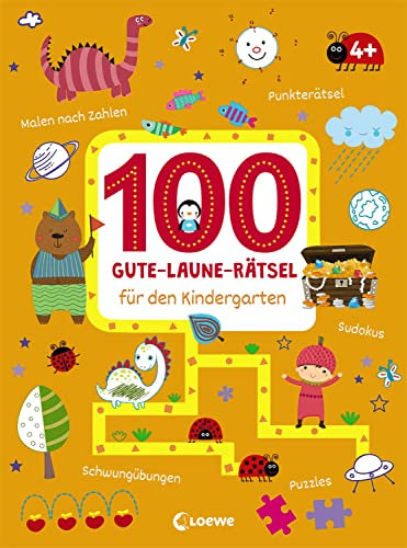 100 Gute-Laune-Rätsel für den Kindergarten: Lernspiel-Sammlung zum Rätseln und Malen für Kinder ab 4 Jahre