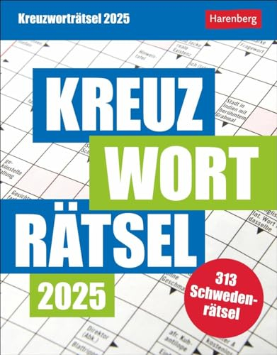 Kreuzworträtsel Tagesabreißkalender 2025: Tischkalender mit täglichem Rätselspaß. Kalender zum Aufstellen für alle Kreuzworträtsel-Liebhaber (Wissenskalender Harenberg)