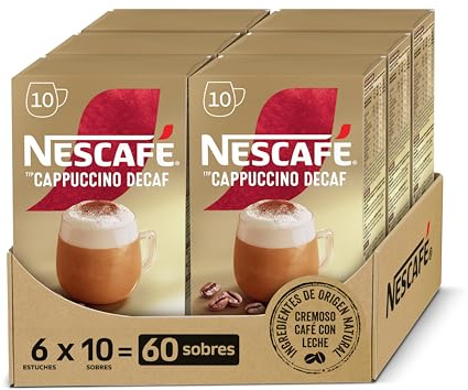 NESCAFÉ Gold Typ Cappuccino Entkoffeiniert, Getränkepulver aus entkoffeiniertem löslichem Bohnenkaffee