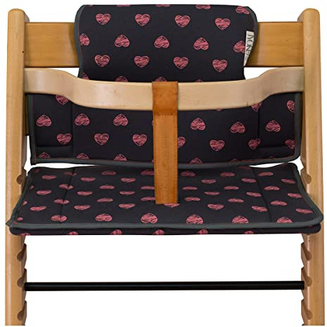 JYOKO Kids Hochstuhl Kissen kompatibel mit stokke Tripp Trapp (Fluor Heart)