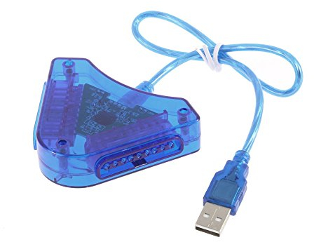 Fortune Cats USB-Controller-Adapter für PS2-Controller, Dual-Port auf PC-USB-Adapter