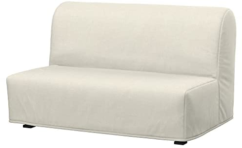 Soferia Sofabezug Kompatibel Mit Lycksele 2er-Bettsofa Sofaüberzug Sofaüberwurf Sofaschoner Cover Wasserabweisend Fleckschutz Softi Beige
