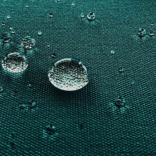 novely® ARAGON WATERPROOF UV+ - Premium Outdoor-Stoff - Lichtechter Möbelstoff - Polsterstoff in Baumwoll-Optik - Markisenstoff - Pflegeleichte Meterware 1lfm (38 Petrol)