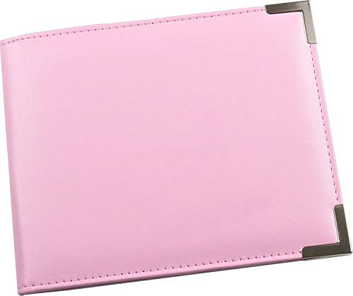 Esposti Disabled Blue Badge & Timer Holder - Blank & Discreet PU Leather Cover - Metal Corners - Hologram Safe - Pink