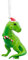 Hallmark Dinosaurier in Weihnachtsmütze, Kunstharz, lustiger Baumschmuck