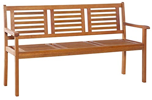SKM 3-Sitzer Gartenbank 150 cm Eukalyptus Massivholz-399