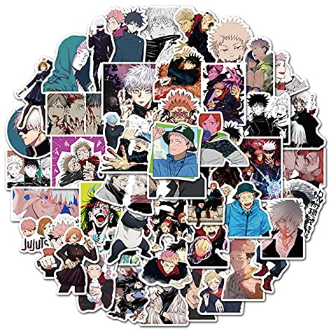 ALTcompluser 50 Stück Jujutsu Kaisen Aufkleber, Japan Anime Ryomensukuna Aufkleber DIY Dekoration Laptop Snowboard Telefon Wasserflasche Gepäck für Erwachsene Mädchen Jungen (Multi-2)
