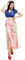haikyuu Women's Nico Robin Cosplay Costume Top and Wrap Skirt Decorated with Floral Pattern and Tassel (Multicolored, Large)