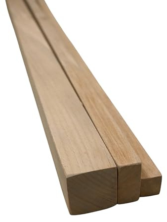 Hilwood - Bastelleiste, Quadratleiste, Buche, Vierkantleisten, Abdeckleisten, 1m (4 x 4 cm)