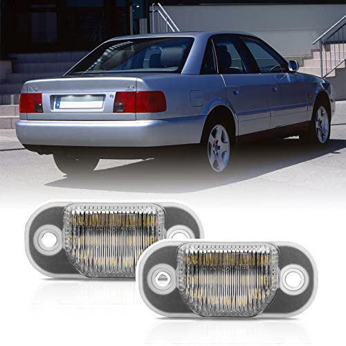 njssjd 2x LED Kennzeichenbeleuchtung Canbus SMD Rückleuchte kompatibel mit A-udi 80 B4 1992-1996 Cabriolet Typ 8G 89 1992-2000 100/S4 C4 1991-1994 A6/S6 C4 1994-1997