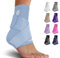 Sleeve Stars Ankle Brace for Women & Men, Ankle Wrap for Sprain, Compression Sleeve for Plantar Fasciitis Relief, Easy Customizable Support: w/Removable Strap (Single/Light Blue)