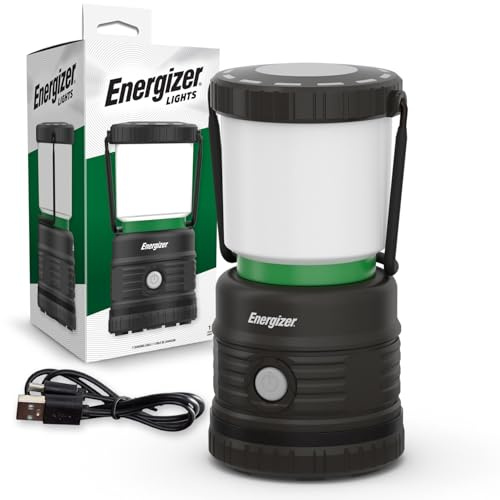 ENERGIZER Linterna LED de camping X1000, luz brillante y resistente, linterna resistente al agua para camping, senderismo, pesca, emergencia (cable USB incluido)
