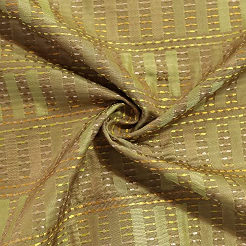 TOLKO Dekostoff Meterware Gardine Vorhang Tischdecke | 140cm breit | Blickdicht knitterarm mit eingewebtem Muster | Bekleidungsstoffe Dekostoffe Vorhangstoffe Stoffe zum Nähen Meterware Stoff (Beige)
