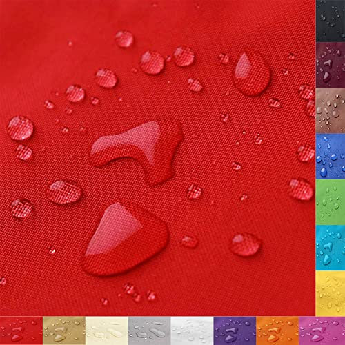 ZHhan Tejido de poliéster Impermeable, Columna de Agua de 12.000 mm, 150 cm de Ancho, cantidad = Metro, Medida por Metro, Impermeable, Resistente al desgarro, Duradero, Tejido Exterior (Rojo, 1,5 m)