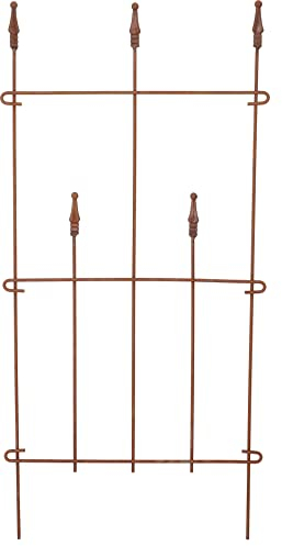 KOTARBAU® Beetzaun aus Stahl mit Dekoration Beeteinfassung für den Garten Spitze Ecorost Gartenzaun Beetbegrenzung