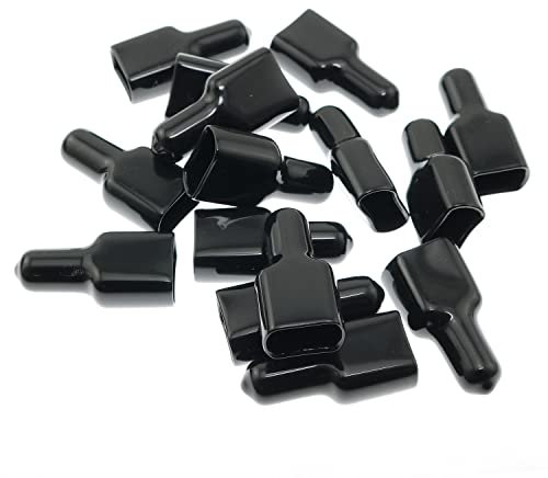 RLECS Lot de 15 manchons en caoutchouc PVC ignifuges de 8 x 15 x 40 mm compatibles avec les connecteurs Powerpole Anderson, noir