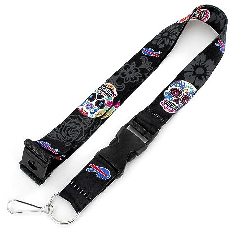 aminco Unisex's Sugar Skull Lanyard Key Chain, Team Color, One Size