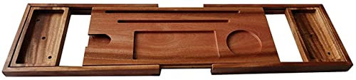 Badewannenablage Badewannenablage aus Holz Rutschfeste Teleskop-Badewannenablage Multifunktionale Badewannenablage Rutschfeste Verstellbare Badewanne (Color : Picture color, Size : 70x21x3cm)