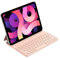 HOU Étui Clavier Compatible avec iPad Air 6/5/4/Pro 11 & Air 11 Pouces (M3/M2, 2025/2024) - Clavier AZERTY - Étui Ergonomique en Similicuir, Rose