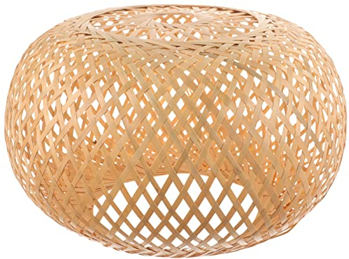 OSALADI Suspension Luminaire Abat-Jour En Osier Bambou Tissé Lustre Abat-Jour Rotin Panier Pendentif Lumière Couverture Pour Plafond Pendentif Lampe Lampadaire Luminaire Suspension