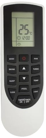 TALENTEC home | Telecomando YAN1F1. Ricambio per condizionatore d'aria. Compatibile con GREE e Sharp | Telecomando di ricambio universale | Colore bianco e nero.
