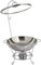 InSyoForeverEC Chafing Dish Standfuß Runder Durchmesser 6L Edelstahl Glas Speisenwärmer Wärmebehälter deluxe Suppen Chafing Dish (Silber)