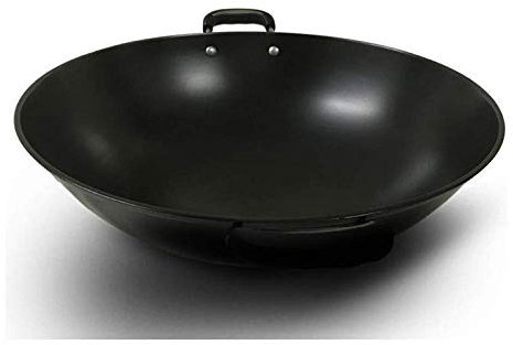 Woks Ollas para cocinar Sartenes Olla Wok casero Sartén Wok Tradicional Olla de Hierro Fundido Olla de Hierro Fundido Wok Grande Wok binaural Antiadherente Engrosamiento Estufa de