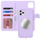 Zouzt for iPhone 11 Pro Max 6.5 Inch Detachable Wallet Case with Card Holder for MagSafe, Premium PU Leather 2 in 1 Flip Folio Book Magnetic Stand Protective Phone Cover - Purple