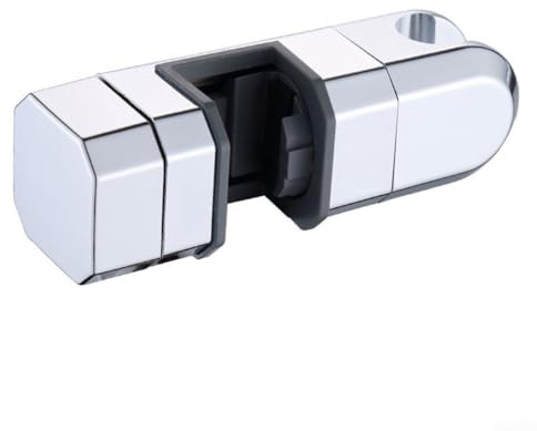 Duschkopfhalter, verstellbare Chrom-Halterung, passend für 15 mm und 30 mm Gleitstangen, 45 ° - 135 ° frei drehbar, einfache nicht störende Installation, kratzfestes ABS-Material (Silber)