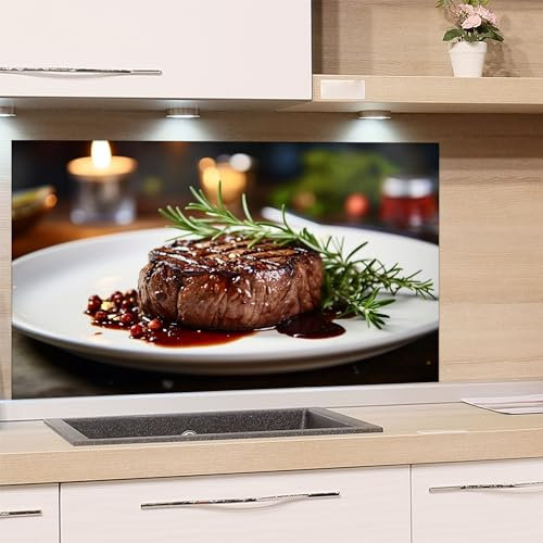 GRAZDesign Spritzschutz Küche Dekorative Küchenrückwand Glas 4mm mit Naturmotiv und Antik Hitzebeständig Leichte Reinigung (Motiv 14, 80x40cm)