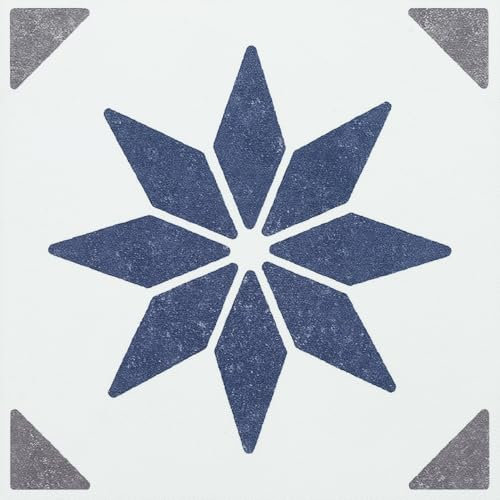 d-c-fix 6x dalle PVC adhesive murale Alia bleu 15x15 cm - stickers carrelage pour crédence cuisine, salle de bain - décoratif autocollant carreaux muraux