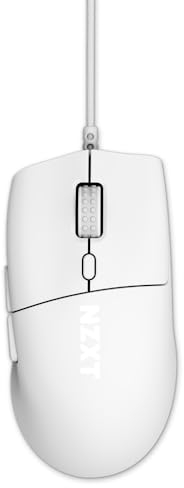 NZXT Lift 2 Ergo | Leichte ergonomische kabelgebundene Gaming-Maus | Leichte 61-g-Konstruktion | 8K-Abfragerate | Optische Switches | Optischer 26K-DPI-Sensor | Füße aus 100% PTFE | Weiß