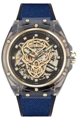 Police Fitnessuhr PEWGR1592403, blau, 44MM, Sportlich und modisch