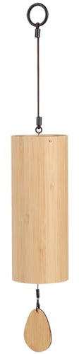 Cndiyald Bamboo Wind Carings rétro Japonais éolien Pastoral Vent de Vent avec Pendule éolien apaisant Relaxant 16 Pouces de Bambou Carillon de Vent pour Jardin de Jardin extérieur Bambou Carillon