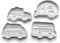 Cookie Cutters Set 4 PCS Vehicles London Bus Van Cookie Stamp Cookie Cutter Mould Dough Fondant for Kid DIY Cookie Making