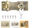 ADERTOS 10,2 cm große Schließüberfalle und Klammer mit Vorhängeschloss, robustes Schuppenschloss, Türschloss, Türschloss, Drehknopf, Verriegelung, Sicherheitstürverschluss, Torschloss mit Schlüssel