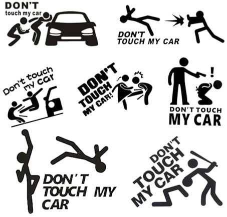 Aufkleber „Don't Touch My Car“, Aufkleber „Don't Touch My Car“ - Berühren Sie nicht mein Auto-Aufkleber - Wasserdichter PVC-Warnaufkleber „Don't Touch My Car“ für Auto, LKW, SUV, Fenster, Laptop