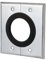 SEMTRON Cable Pass Through Rubber Grommet Wall Plate | 2 Grommet, 2 Gang, Split | Stainless Steel | Made in USA