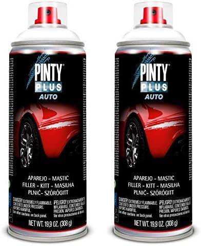 PINTY PLUS Pintura en Spray Auto 520 Aparejo Blanco AP101, 400 ml (Paquete de 2)