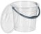 Best House | Clear Water Bucket | 10 Litres | 1 Pcs | Bucket with Lid & Carry Handle | Transparent Multipurpose Storage Bin for Kitchen, Garden, Cleaning Water Animal Bird Feed Storage Buckets