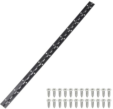 Stainless Steel 24 Inch Piano Hinge with Holes for Boat Cabinet Door Black Finish