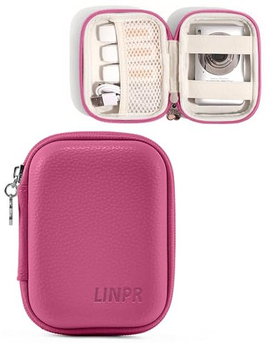 Linpr Étui pour Appareil Photo Numérique Compatible avec CAMKORY/pour Kodak PIXPRO/pour Lecran/pour VAHOIALD/pour Canon IXUS 285 HS, Étui de Protection pour Appareil Photo numérique (Rose Foncé)