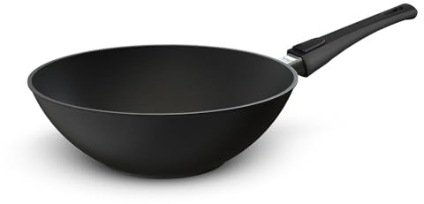 Hoffmann Wokpfanne by Bernd Zehner, Ø 30 cm, verzugsfreier Handguss, Keramikbeschichtung, Induktionsgeeignet, Backofenfest bis 240°C, Antihaftbeschichtet, Aluminium (ohne Deckel)