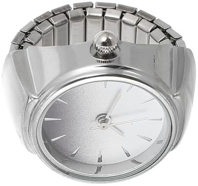 Dekorative Ringuhr aus Zinklegierung, Quarz, für Damen, Weihnachten Feier | Elastisch und Rund, Modischer Schmuck für New Year, Genaues Zeitgefühl, als Accessoire für Dating und Night